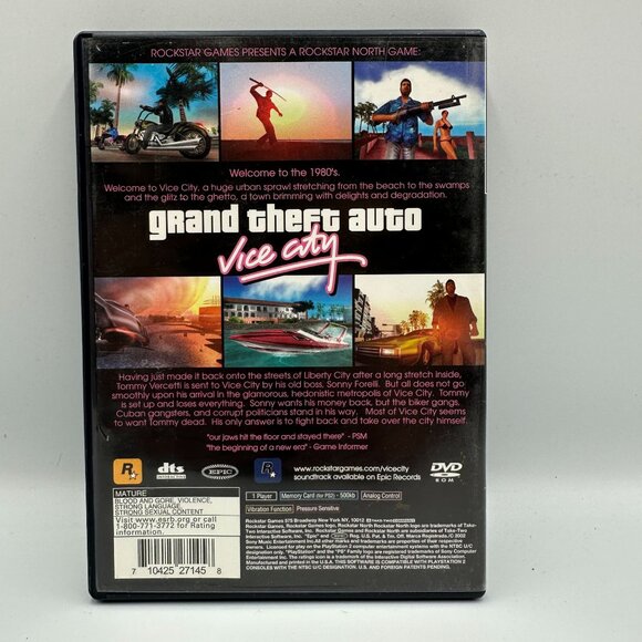Grand Theft Auto: Vice City PS2 Complete Edition Rockstar 2002 Tested M-Rated - Picture 2 of 3